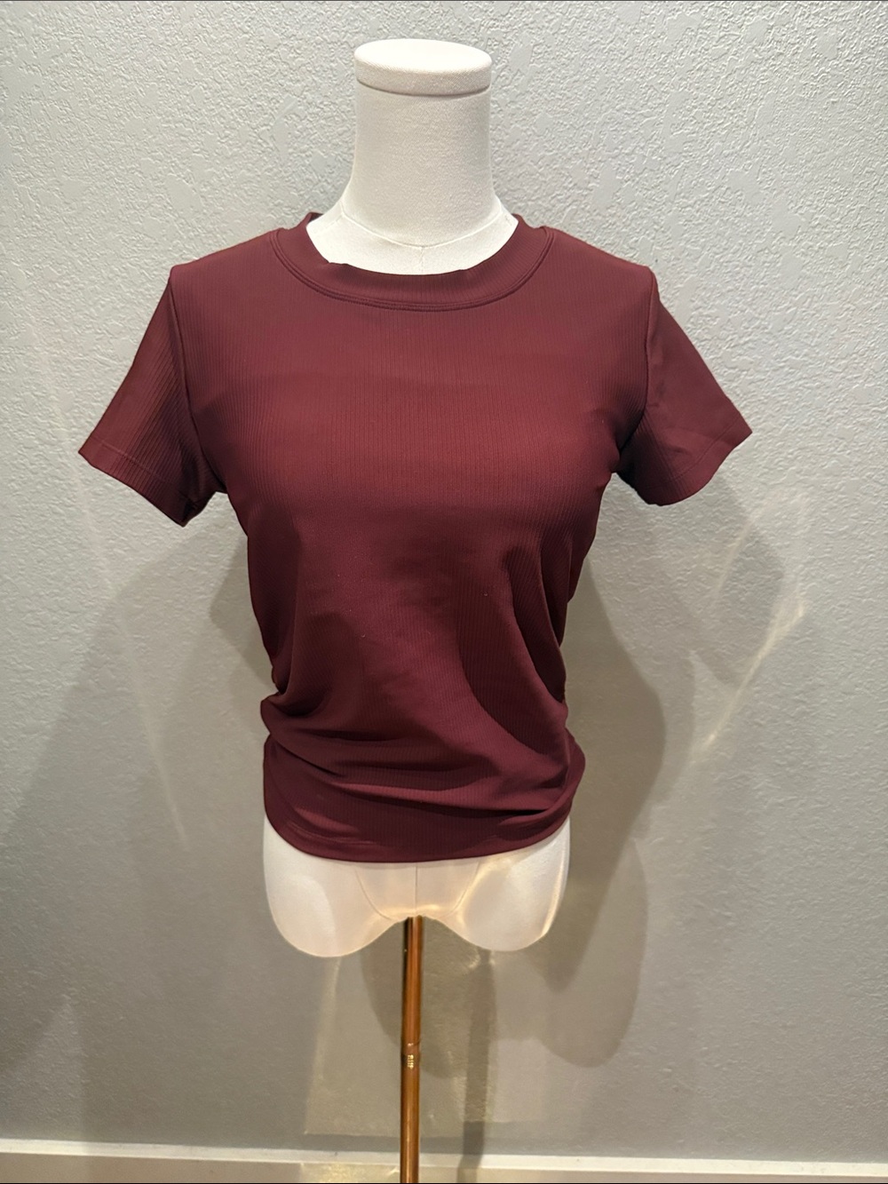 Salt Project Women's Ribbed Short-Sleeve Tee has built in cups